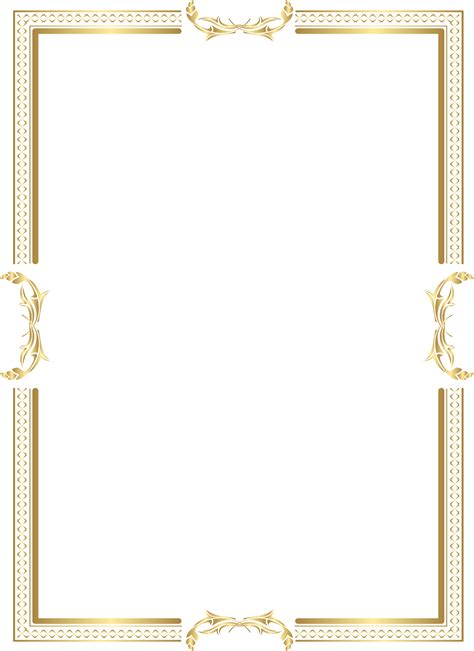 Download Transparent Gold Border PNG Image With No Background PNGkey Com