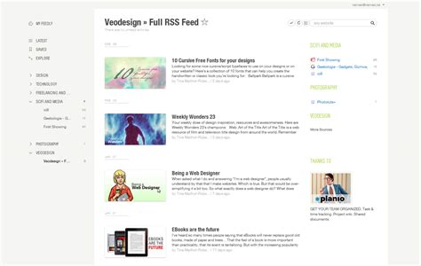 Meet Feedly The Most Beautiful Web Based Rss Reader Veodesign