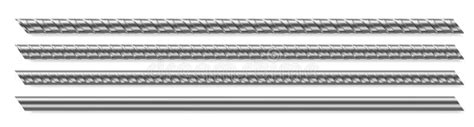 Vector Metal Rods Steel Reinforced Rebar Stock Vector Illustration