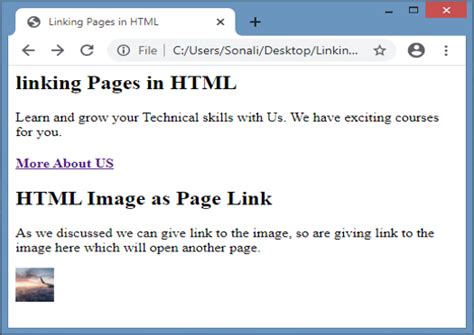 Linking Pages In Html Learn How To Link The Page By Using The Html