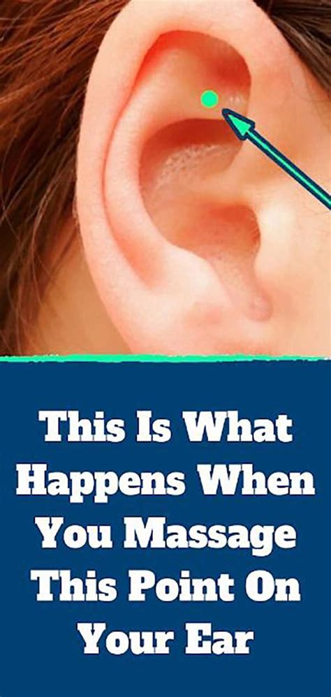 This Is What Happens When You Massage This Point On Your Ear In 2020 How To Relieve Stress