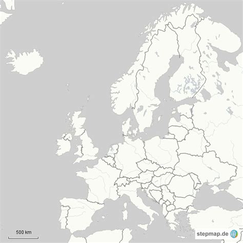Wir haben für kinder aller altersstufen malvorlagen bekam für den kindergarten vorschule und grundschule kinder. StepMap - Stumme Karte EU (s/w) - Landkarte für Deutschland