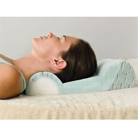 This is often an indication that the pillow you are using isn't supporting your neck as well as it should. The Neck Pain Relieving Pillow - Hammacher Schlemmer