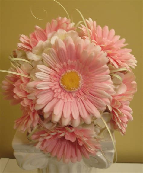 Bride In Bloom Silk Gerbera Daisy Bouquet