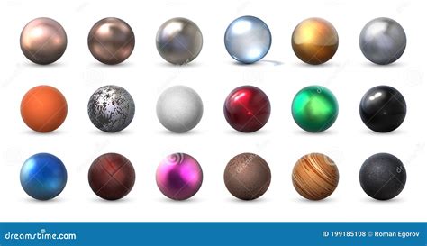 Texture Spheres Realistic Matte And Shiny Round Forms From Steel
