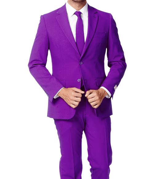 Basic Purple Color Suit For Men With Flat Front Pants 2pp Suit Secret