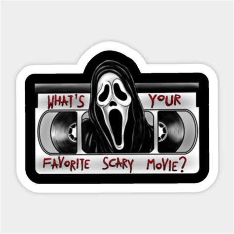 Whats Your Favorite Scary Movie Scream Ghostface Pegatina