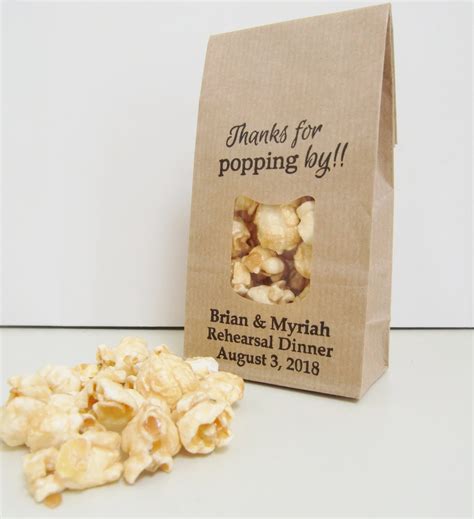 Rehearsal Favors Popcorn Favor Bags Personalized Popcorn Etsy