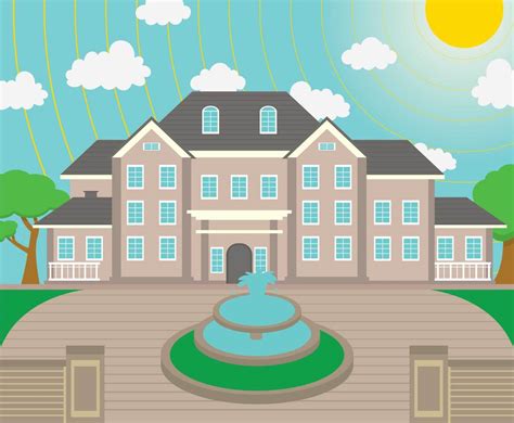 Mansion Vector Illustration Vector Art And Graphics