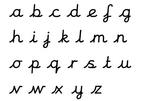 The Cursive Alphabet Used In Most Uk Schools Writing Worksheets