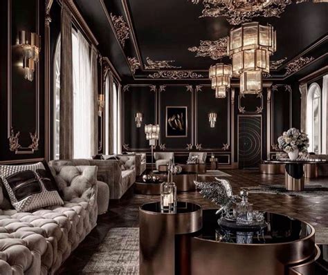 Stunning Luxury Black Living Room Decor With Rh Soho Tufted Sofa