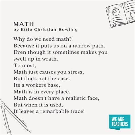 38 Math Poems For Students In All Grade Levels 100iq