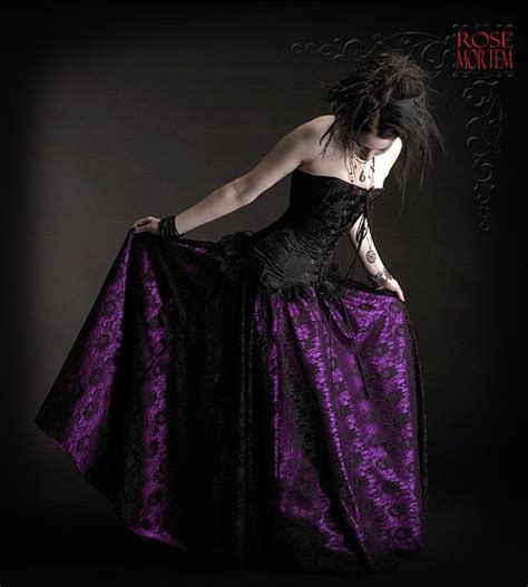 Acanthe Layered Long Fairy Circle Skirt In Black By Rosemortem Gothic Outfits Fashion