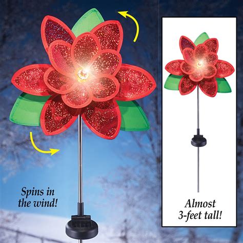 Poinsettia Solar Wind Spinner Collections Etc