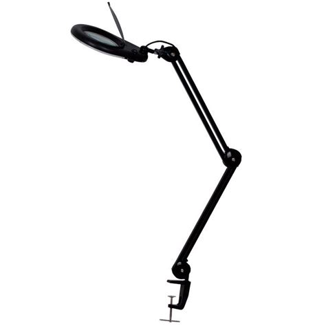 Living Accents 17553 006 Adjustable Magnifier Clamp Lamp Black