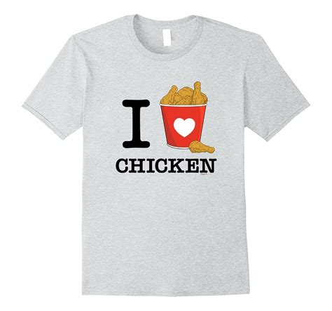 I Love Chicken T Shirt Fried Chicken Filled Heart Bucket Rt Rateeshirt