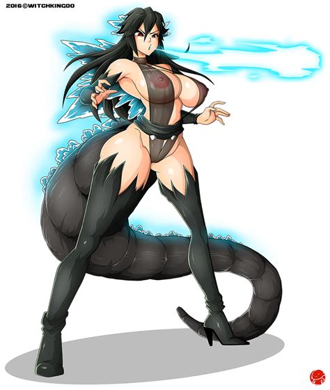 Witchking00 Godzilla Godzilla Series Toho 1girl Black Hair