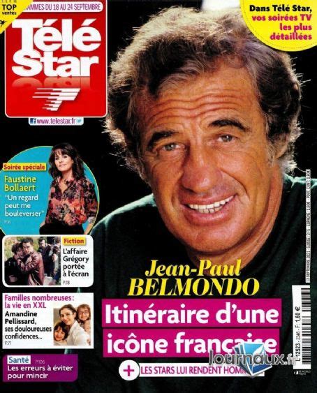 Jean Paul Belmondo Télé Star Magazine 18 September 2021 Cover Photo