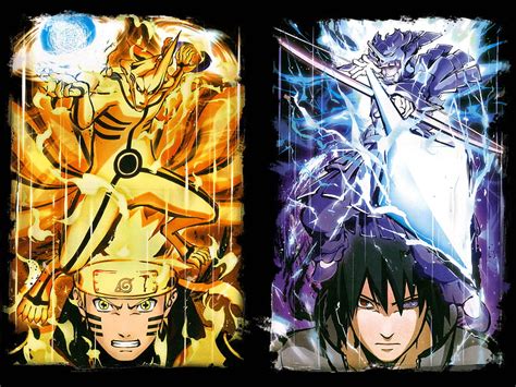 Naruto And Sasuke Sage Of Six Paths Naruto Six Paths Mode Hd Wallpaper