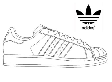 Adidas Superstar Sneakers Coloring Page Sneakers Drawing Adidas