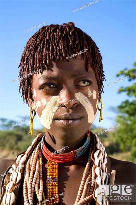 Hamer Woman Hamer Tribe Lower Omo Valley Southern Ethiopia Stock