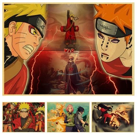 Anime Uzumaki Naruto Poster Cartoon Naruto Kraft Paper