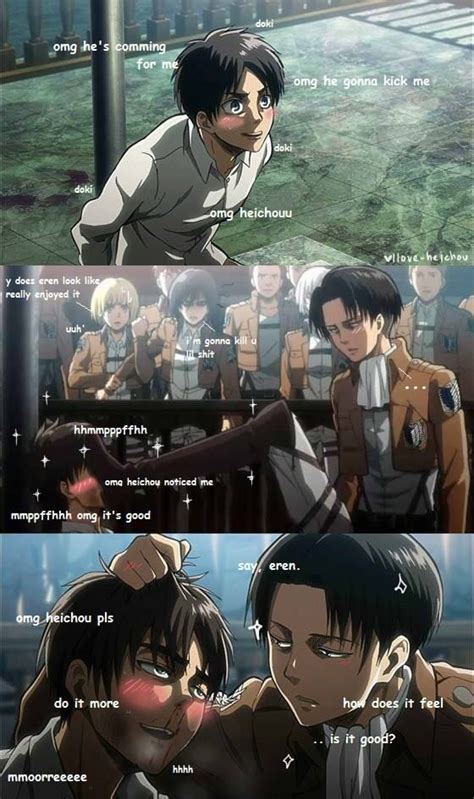 Rivaille Levi X Eren Jaeger Attack On Titan Anime Attack On Titan