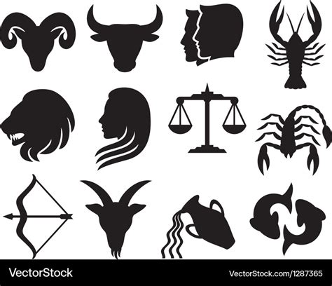 Zodiac Signs Royalty Free Vector Image Vectorstock