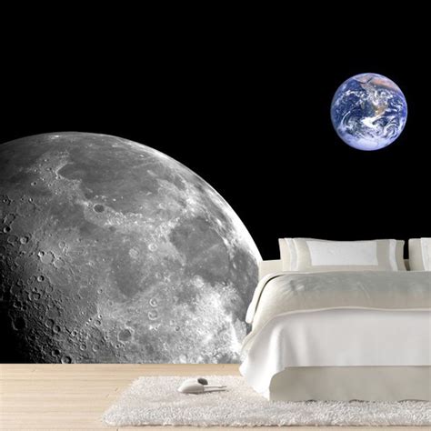 Moon And Earth Wall Mural 7 Cool Wall Murals To Add To Your