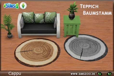 Blackys Sims 4 Zoo Tree Trunk Rugs By Cappu • Sims 4 Downloads