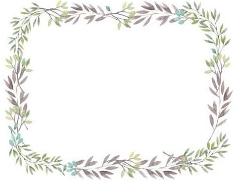 Free Printable Flower Border