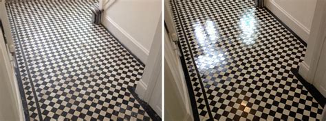 Black And White Patterned Victorian Tiles Restored In Newport