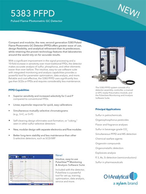 5383 Pfpd Pulsed Flame Photometric Gc Detector Pdf Sensor