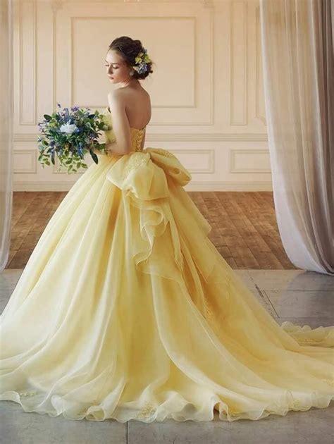 Ball Gown Yellow Wedding Dress Wedding