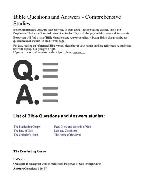 Printable Bible Studies With Questions Rest And Release Resources