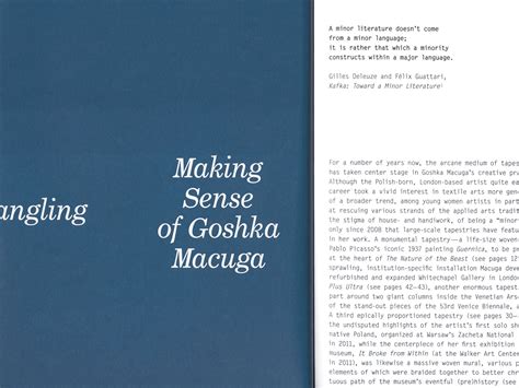 Goshka Macuga Name Practice Practice Editorial Design