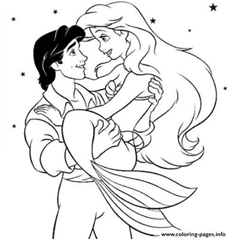 fantastic ariel and eric disney coloring pages disney princess images and photos finder