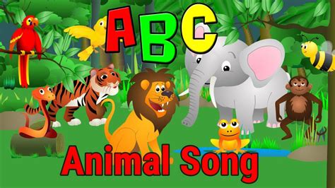 Animals Alphabet Phonics Song For Kids A Is For Ant B Is For Bear