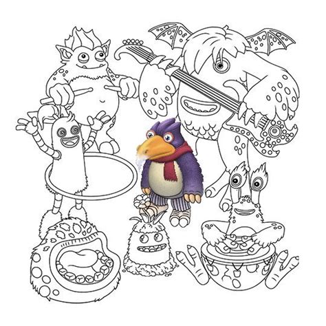 My Singing Monsters Printable Coloring Pages Meienbright