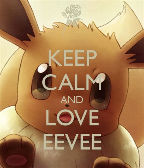 Keep Calm And Love Eevee Eevee Pokemon Eevee Eevee Cute
