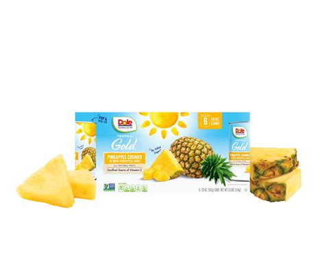 Dole Tropical Gold Pineapple Chunks 20 Oz Cans 6 Count Dole Sunshine