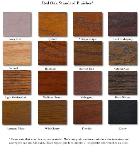 Oak Wood Stain Colors
