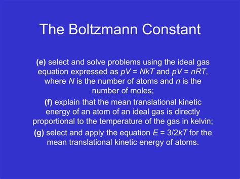 Constante De Boltzmann Valor