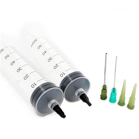 Ml Plastic Luer Lock Syringe With Blunt Needles And Caps