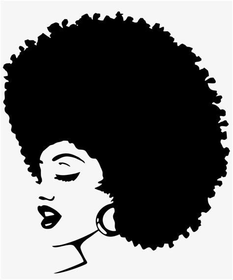 Little Black Girl Afro Side Profile Clip Art