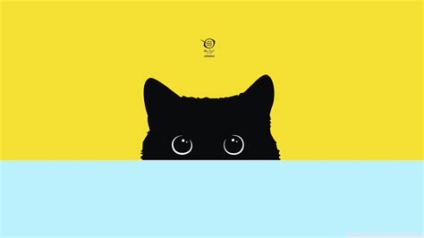 Minimalism Digital Art Simple Cat Kitty Wallpapers Hd Desktop And