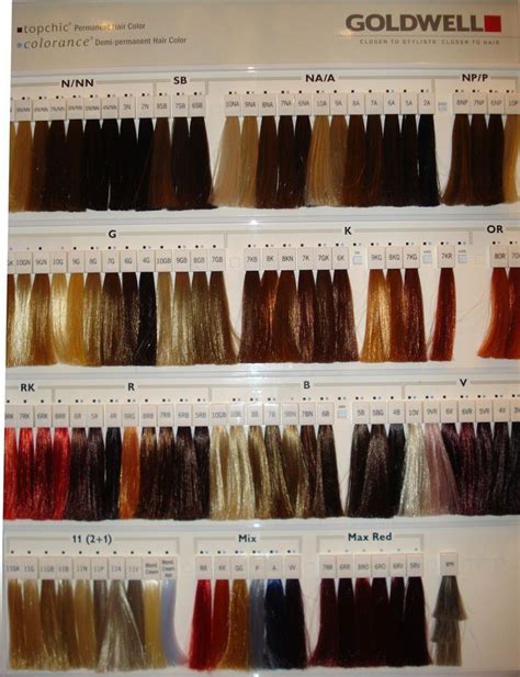 Goldwell Top Chic Swatches Hair Color Chart Goldwell Color Chart Goldwell Bk Hair Color Aol