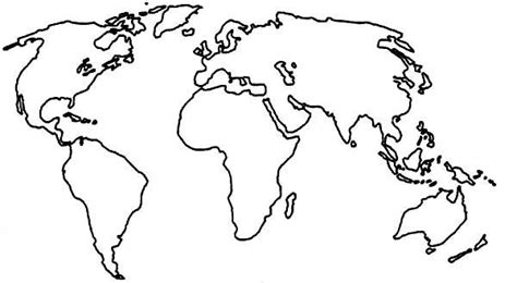 Education Purpose World Map Coloring Page Printable Color Continents