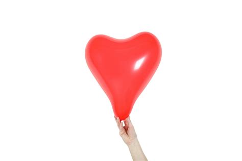 Red Heart Balloon On White Background · Free Stock Photo