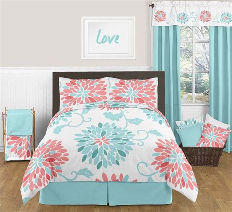 Coral And Turquoise Bedding Sets Twin Bedding Sets 2020